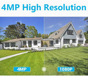 Kamera keamanan PoE IP 4MP, kamera HD deteksi gerakan peluru penglihatan malam warna penuh - Product Image 2