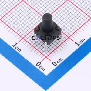 SMG-13-H095A1 Tactile Switch Through hole Component (THT)-4P,6.2x6.2mm Switch Single Pole Single Throw Round Button 2.5N 6.15mm - Product Image 1