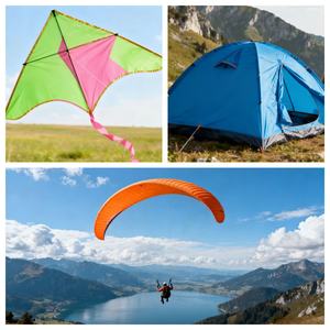 Tissu en microfibre de nylon tissé 10D Ripstop avec double revêtement en silicone, ultra-léger et durable pour cerf-volant, tente, <span class=keywords><strong>parapente</strong></span>, sac - Product Image 5