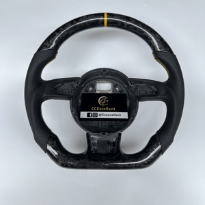 Volante de Fibra de Carbono Forjado de Alta Calidad, Apto para Modificación de Volante de <span class=keywords><strong>Audi</strong></span> A1 A3 A4 A5 A6 A7 Q1 Q3 Q5 Q6 <span class=keywords><strong>Q7</strong></span> - Product Image 1