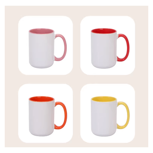 <span class=keywords><strong>Tazza</strong></span> in <span class=keywords><strong>Ceramica</strong></span> da 15oz <span class=keywords><strong>con</strong></span> Interno Colorato per Tè, Caffè e Latte, Tazze Vuote per Sublimazione, Personalizzabili <span class=keywords><strong>con</strong></span> Foto, Regalo Creativo Personalizzato - Product Image 5