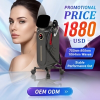 Promotion Appareil d'épilation portable 4 longueurs d'onde 755 808 940 1064, machine d'épilation permanente au laser diode 808nm