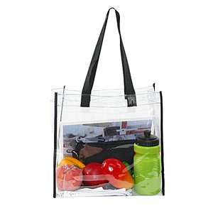 Top Quality Eco Friendly biodegradable Custom Printing Logo Plastic Tote clear shopping bag with handles