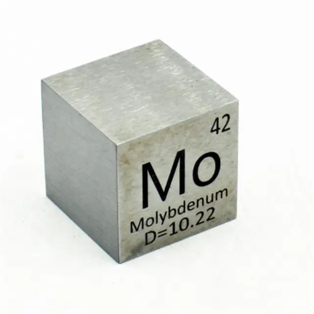 99.95% 170g molibdeno metallo Mo elemento intagliato tavola periodica cubo da 1''