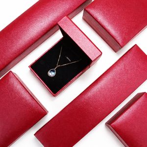 Elegant Jewelry Set <b>Box</b> Minimalist Design <b>Hinged</b> PU Leather Jewelry Display <b>Box</b> Flocked Insert Debossing Logo OEM Accepted - Product Image 6