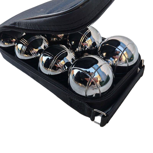 Offre Spéciale 8 pièces Mini 32.5mm argent en acier inoxydable pétanque Boule ensembles Sports <span class=keywords><strong>de</strong></span> plein air jeux sac à main emballé Logo personnalisé pétanque - Product Image 1