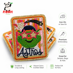 Parche Bordado Personalizado Estilo Mascota <span class=keywords><strong>de</strong></span> Equipo <span class=keywords><strong>Astros</strong></span>, Aplique Termoadhesivo o Cosido para Chaquetas, <span class=keywords><strong>Gorras</strong></span> y Bolsos - Product Image 5
