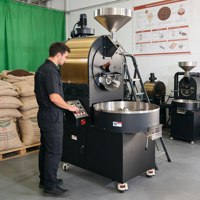 Machine à torréfier le café au gaz à contrôle avancé de 15 kg pour usage commercial à vendre