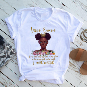 Camiseta Personalizada con Logotipo Blanco, Camiseta Divertida con Estampado de los 90, 'I'm a Goddess', 'Beautiful African Lady', 'Black Lives Matter', para Mujeres, Hermanas y Chicas - Product Image 5