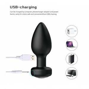 <span class=keywords><strong>Plug</strong></span> Anale Vibrante 10 Modalità Giocattoli Sessuali Vibratore in Silicone <span class=keywords><strong>Plug</strong></span> Anale Telecomandato Massaggiatore Prostatico Giocattoli per Adulti - Product Image 4