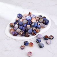 Piedra de Ágata Azul Natural Pulida a Mano para Decoración del Hogar, Venta al Por Mayor