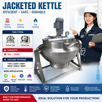 50L-1000L Gaz/vapeur/type électrique bouilloire revêtue Marmita industrielle
