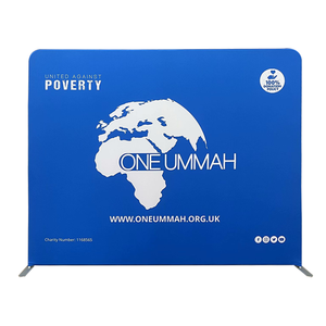 Tùy chỉnh 8x8ft xách tay căng thẳng vải triển lãm thương mại Backdrop tường UV in Pop <span class=keywords><strong>Up</strong></span> hiển thị đứng ô tô bảo hiểm triển lãm - Product Image 1