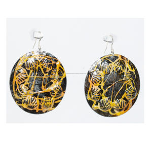 Australia 2025 turquesa Boho joyería verde y martillado pendientes pequeños Color plata metal hueco redondo cobre pendientes mujeres - Product Image 3