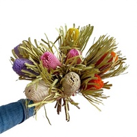 Bouquet de fleurs séchées fait main de style nordique, inspiré d'Instagram, avec des banksias séchées pour vase de salon et décorations de centre commercial