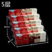 Support de comptoir autoportant en acrylique transparent poli, sur mesure, moderne, pour présentoir de cigarettes à étages, facile à utiliser