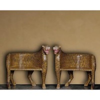 Indische alte Holz gemalt Stuhl Beistell tisch Möbel Balkon Home Outdoor Freizeit Indoor Hotel Empfangs stuhl Tiger Stuhl