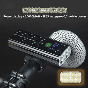 Luce per Bicicletta 9600mAh, Faro Impermeabile <span class=keywords><strong>Ricaricabile</strong></span> USB, 8 LED Super Luminosi, <span class=keywords><strong>Torcia</strong></span> Anteriore per Ciclismo - Product Image 6