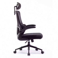 Chaises de direction ergonomiques à dossier haut en maille, avec accoudoirs rabattables et réglables, à prix abordable, pour le bureau à domicile et les salles de réunion