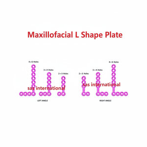 Placa en forma de L Maxilofacial de alta calidad Paquete de mandíbula de 10 PCS CE aprobado - Product Image 1