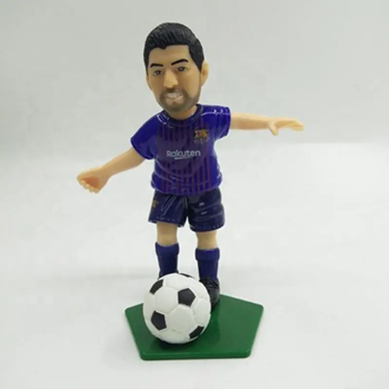Custom Soccer Ball Player Number 9 Suarez Plastic PVC Action Figure Toys