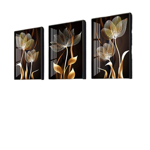 <span class=keywords><strong>Arte</strong></span> Mural Personalizado con Diseño Floral Impreso Digitalmente en Papel con Marco <span class=keywords><strong>de</strong></span> Aleación <span class=keywords><strong>de</strong></span> Aluminio para Recuerdos Familiares - Product Image 1