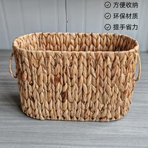 ตะกร้าเก็บของทอมือโบไบทรงสี่เหลี่ยมผืนผ้า สีธรรมชาติ สำหรับจัดเก็บของเล่น แบบตั้งพื้น รุ่น RD235113 - Product Image 3