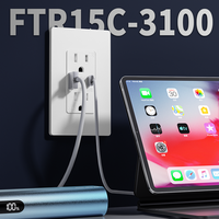 UL Onaylı USB PD 3.1/3.6/4/5 Amper Şarj Cihazı Kurcalamaya Dayanıklı USB Tip C Duvar Prizi 125V 15A Amerikan Standardı USB Girişi ABD