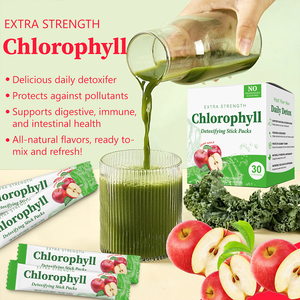Sachets de chlorophylle en poudre pour la santé intestinale – Délicieuse poudre verte saveur pomme croustillante - Product Image 3