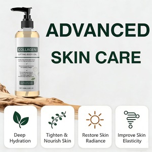 Produits de soin corporel naturels, nourrissants, hydratants, adoucissants, huile corporelle liftante au collagène 100 ml, peau lisse pour femmes, marque privée - Product Image 3