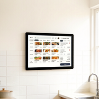 Tablette Android 14 double bande Wi-Fi 23,8 pouces Full HD pour affichage numérique, caméra frontale, haut-parleur intégré, utilisation hôtellerie/restaurant/cuisine
