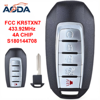 Llave Inteligente para Automóvil, Llave Remota para Infiniti QX60, FCC ID KR5TXN7 S180144708, 433.92MHz, Chip 4A