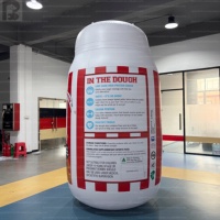 Ballon publicitaire géant gonflable personnalisé de 11 pieds en forme de pot de protéines pour la promotion de magasins, les événements et la décoration de stands de vente au détail
