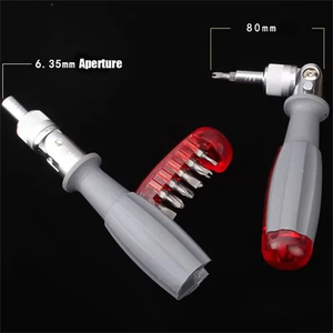 Tournevis à cliquet portable avec jeu d'embouts multiples à cliquet magnétique Tournevis 10 en 1 Petite taille de poche Résistant à l'usure - Product Image 6