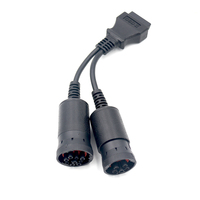 Lecteur de codes de panne OEM 12V pour camion léger avec câble adaptateur 6 broches 9 broches J1939 J1708 Diesel Essence V500 Outil de diagnostic 2 en 1