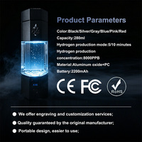 Botol Air Hidrogen 8000ppb Grosir SPE PEM, Tangki Besar, Daya Tahan Lama, Bersertifikat CE FDA Siap Kirim