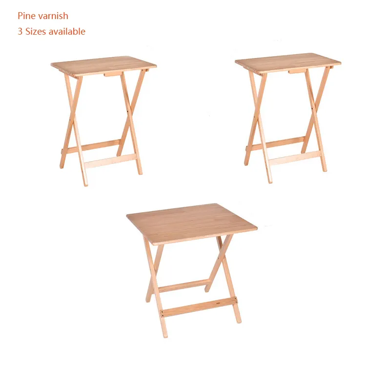 Стол компьютерный складной из массива дерева, простой классический портативный прямоугольный журнальный столик для учебы, балкона