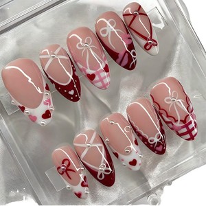 Lot de 30 faux ongles de luxe français personnalisables avec logo, en gel acrylique souple, à presser - Product Image 6