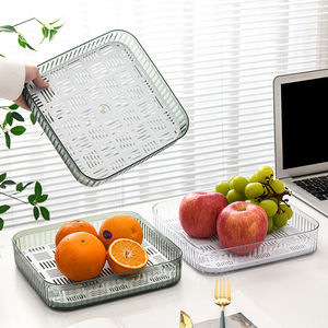 Fruit Drainer Rectangle Plastic Simple Style For Party Snack Storage - Product Image 4