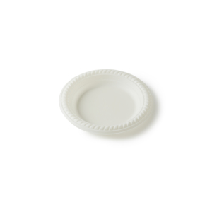 Assiettes jetables en amidon de maïs blanc, lot de 10 pouces, vaisselle biodégradable pour mariage avec 3 compartiments - Product Image 2