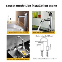 Tuyau tressé pour robinet, tube d'extension en acier inoxydable, entrée d'eau pour cuisine, tuyau de vidange d'eau M10, modèle 32