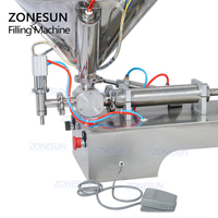 Machine de remplissage semi-automatique ZONESUN à buse unique pour crème, miel, sauce chocolat, eau, avec chauffage intégré