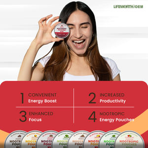 Bubuk Nootropik Kafein Lifeworth |   Suplemen Energi Herbal dengan Alpha GPC L-Tyrosine & L-Theanine - Product Image 5