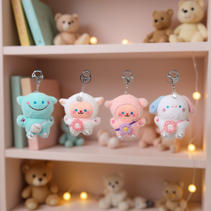 Llavero de peluche LlaverO con diseño de oso, llavero con diamantes incrustados, regalo para niños y niñas - Product Image 2