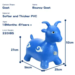 Factory Price Cheap PVC Soft Play Outdoor Indoor Inflatable Kids Toy Bouncy Animal Hopper Bouncy Goat For Kids