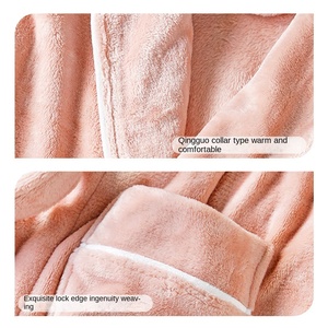 OEM ODM comodo tessuto in microfibra di grandi dimensioni collegato con Terry interno Hotel in microfibra accappatoio per gli uomini e le donne - Product Image 5