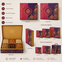 Op maat gemaakte luxe geschenkverpakking van hoogwaardig kunstpapier voor gedroogd fruit, noten, snoep, chocolade en evenementenverpakkingen
