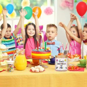 Velas Aromáticas Personalizadas al por Mayor Hechas a Mano con Cera de Soya, en Frascos de Vidrio con Confeti Creativo de Pastel de Cumpleaños y Chispas de Colores - Product Image 4