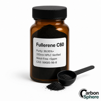 Poudre de fullerène C60 CAS 99685-96-8 Pureté 99,95%+ Poudre noire Carbonsphère 720,67 Poids moléculaire Conditionnée en bouteille/sac Perovskite