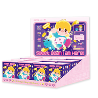 Auténtico POP MART Sweet Bean I Am Here Caja Sorpresa Set Completo 12 Piezas Figura LED Miniatura Coleccionable Decoración de Escritorio Regalo
